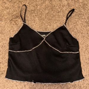 Black/ White seams Tank top!